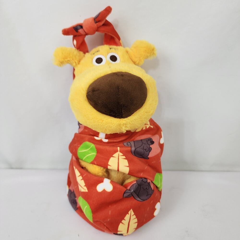 Disney Baby Dug the Dog "Up" Puppy in a Squirrel Blanket Pouch 10" Plush Soft!